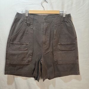 100% Cotton Brown Khaki Cargo Shorts Outdoor Adventurer Hiking Exploring